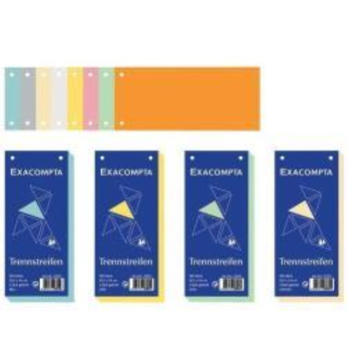 EXACOMPTA NATURE FUTURE DIVISORI ORIZZONTALI IN CARTONE ECOLOGICO 240X105 mm 2 FORI UNIVERSALI BLU CONF 100 Pz.